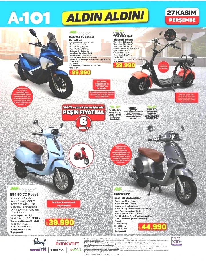 A101'e Benzinli Motosiklet geliyor! A101 27 Kasım 2025 Perşembe aktüel ürünler kataloğu! - Sayfa 1