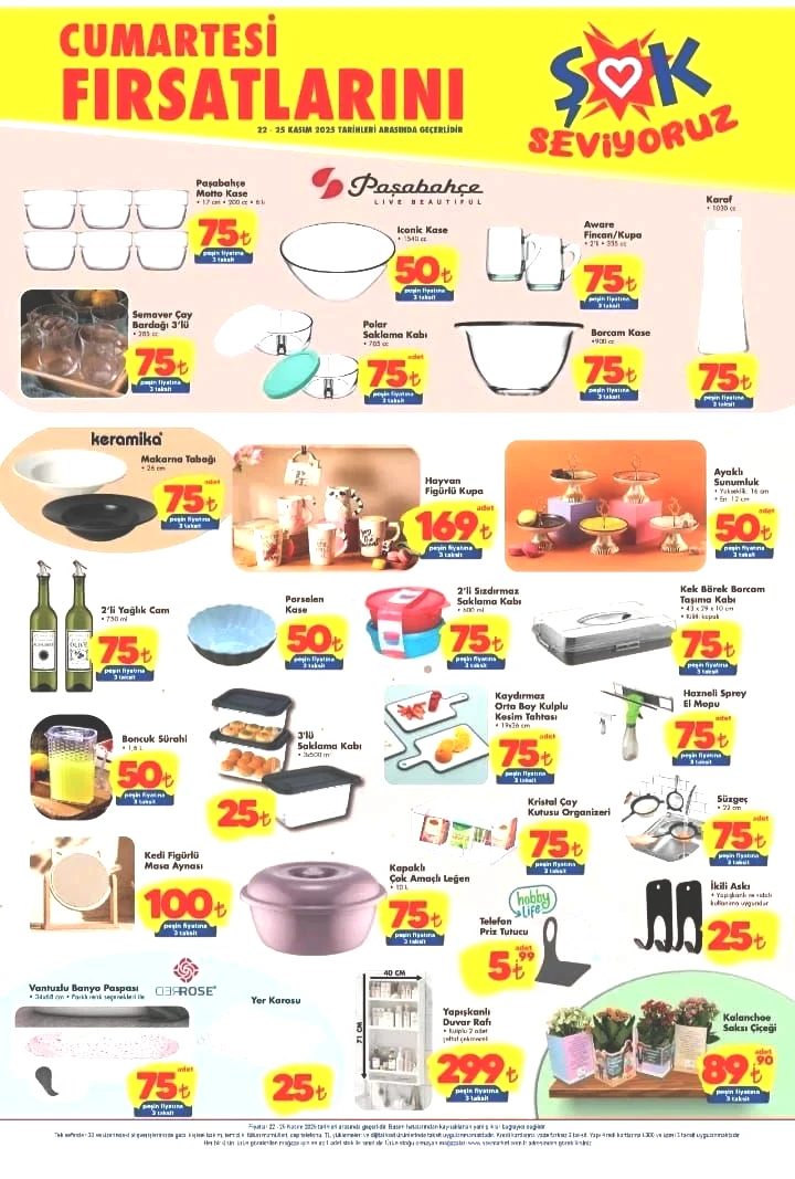 ŞOK 25 Kasım'a kadar geçerli aktüel ürünler kataloğu yayımlandı! ŞOK’a Paşabahçe Ürünleri geliyor! - Sayfa 3