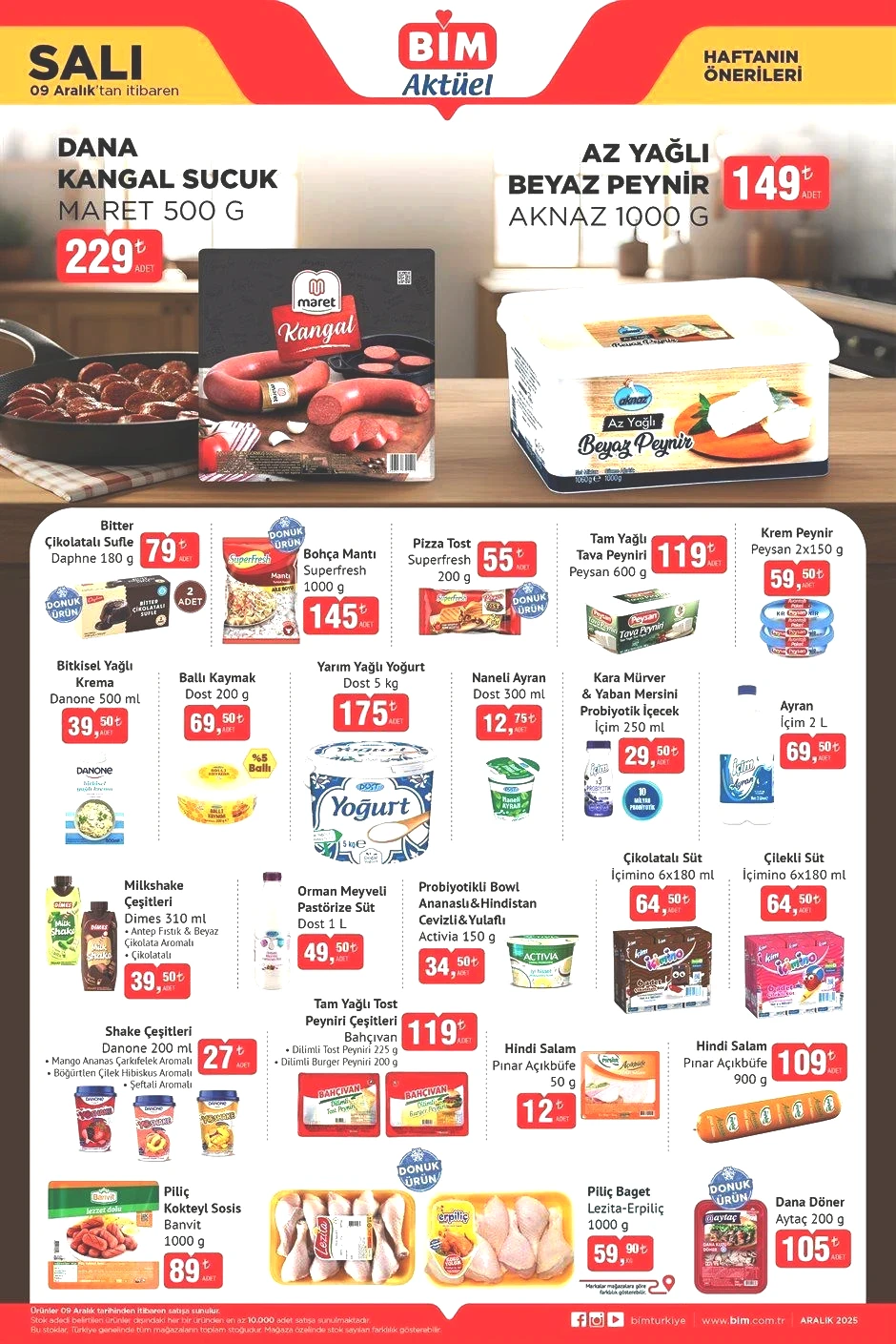 9 ARALIK SALI BİM AKTÜEL KATALOĞU