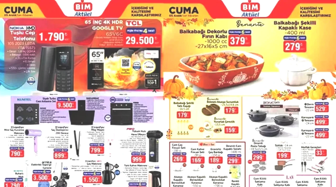 BİM 5 Aralık Aktüel Kataloğu! Yeni Gelenler: Tuşlu Telefon, Ankastre Set ve Daha Fazlası!