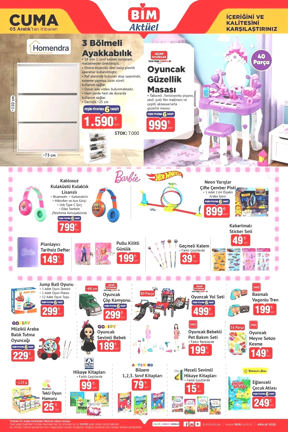 5 ARALIK CUMA BİM AKTÜEL ÜRÜNLER KATALOĞU