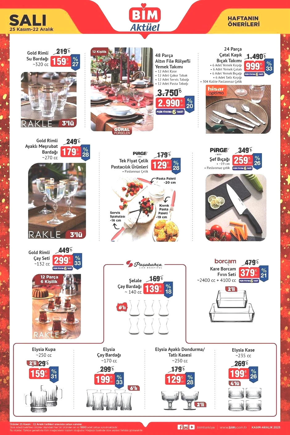 25 KASIM-22 ARALIK BİM İNDİRİMLERİ 25 KASIM-22 ARALIK BİM İNDİRİMLERİ