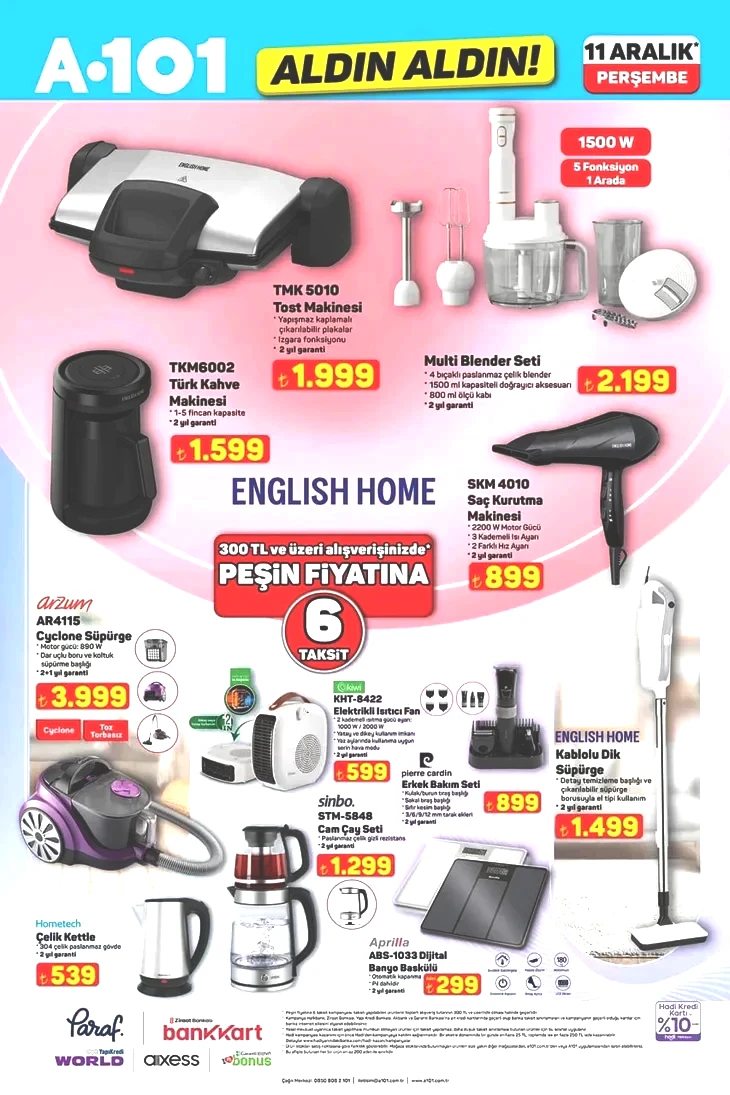 A101'e 11 Aralık’ta neler geliyor? Yeni aktüel liste yayınlandı: Su sebili, ısıtıcı